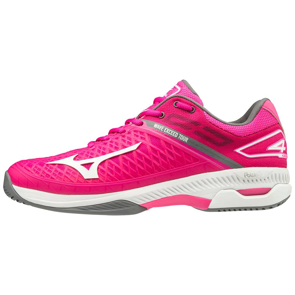 Mizuno Women's Wave Exceed Tour 4 AC Tennis Shoes Rose/White (550021-TIR)